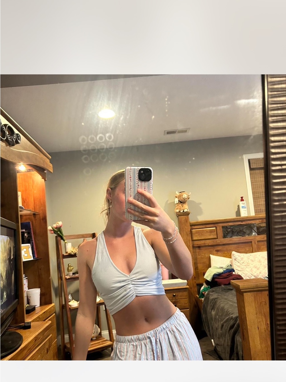 White Alo Yoga bra